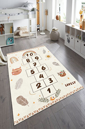 Minik Ayaklara Büyük Hayaller: Çocuk Odasına Neşe Katın Renkli Kaymaz Yıkanabilir Eğitici Halı