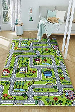 Minik Şehir, Büyük Hayaller: Oyun Halısıyla Keşfe Çık Eğitici Kaymaz Taban Oyun Halısı