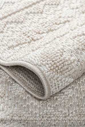 Modern Tasarımlı Jüt Dokuma Loop Sisal Bej Renk Halı