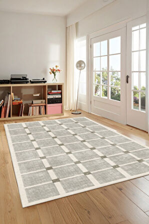 Zeminde Sessiz Şıklık Kaymaz Taban Yıkanabilir Modern Dekoratif Halı