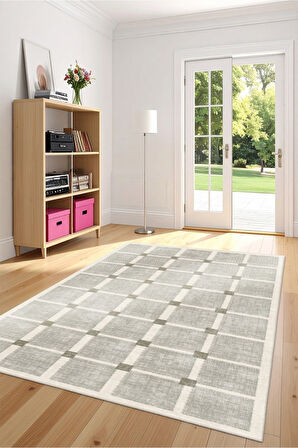 Zeminde Sessiz Şıklık Kaymaz Taban Yıkanabilir Modern Dekoratif Halı