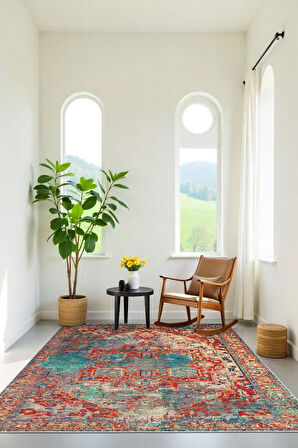 Desenlerle Zaman Yolculuğu: Renkli ve Motifli Halı Tasarımı - Kaymaz Taban