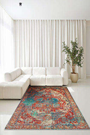 Desenlerle Zaman Yolculuğu: Renkli ve Motifli Halı Tasarımı - Kaymaz Taban