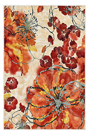 Renklerin Dansı Modern Mekânlara Çiçekli Halı Dokunuşu Kayman Taban Halı