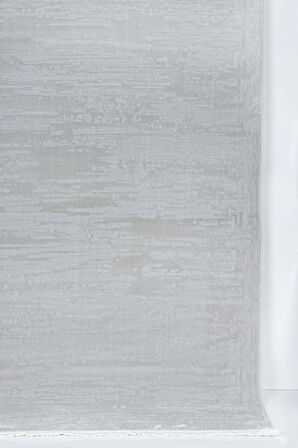 Distressed Pattern Eskitme Tasarımlı Pamuk Tabanlı Salon - Oturma Odası  Gri Renk Halı