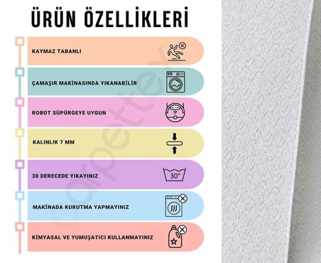 Klasik Madalyonlu Yeşil Krem Halı Zarif Desenli, Doğal ve Zamansız Tasarım Dijital Baskı Halı 6-7 mm