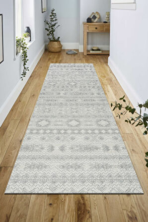 Modern Tasarımlı Jüt Dokuma Loop Sisal Gri Renk Halı