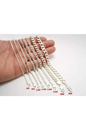Gurmet 925 Ayar Gümüş Erkek Bileklik Künye 4.5mm 233708041