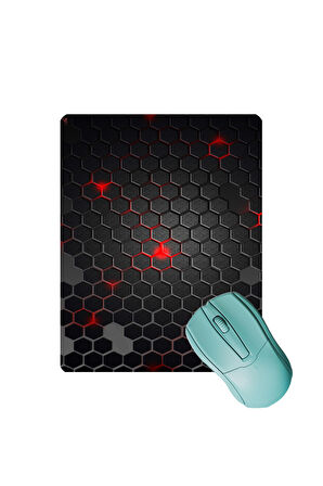 Siyah Petek Desenli Kaydırmaz Gaming Oyuncu Masaüstü Dikişsiz Mouse Pad/Ped (Mouse Altlığı) 17x21cm