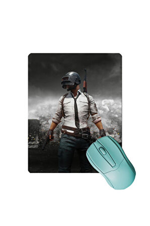 Pubg Desenli Kaydırmaz Gaming Oyuncu Masaüstü Dikişsiz Mouse Pad/Ped (Mouse Altlığı) 17x21cm