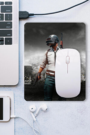 Pubg Desenli Kaydırmaz Gaming Oyuncu Masaüstü Dikişsiz Mouse Pad/Ped (Mouse Altlığı) 17x21cm