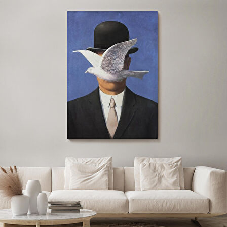 Melon Şapkalı Adam René Magritte Duvar Tablosu-6099