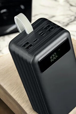 60.000 mAh Powerbank 4 Çıkışlı Dijital Göstergeli Kompakt ve Hafif