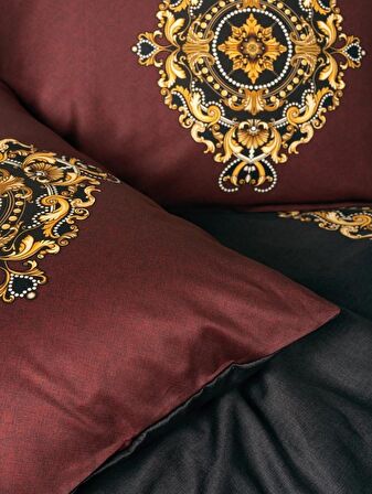 Cotton Box Palace Saten Çift Kişilik Nevresim Takımı Ebren Antrasit