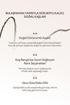 Bulaşmayan Kalıcı Doğal Kaş Kalemi  Smudge Proof Wood Brow (Light Brown)