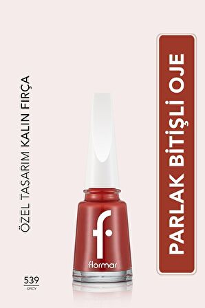 Flormar Klasik Parlak Bitişli Yüksek Pigmentli Oje - Nail Enamel -539 Spıcy- 8682536047821