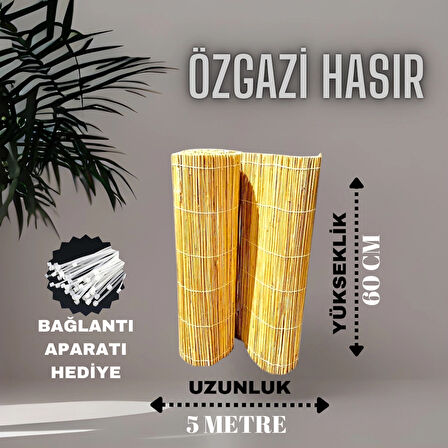60 Cm X 5 Metre Kamış Hasır Balkon Çiti Dekorasyon 