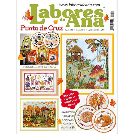 Revista punto de cruz Las Labores de Ana Incluye Halloween Nakış Elişi Hobi Dergisi No 286