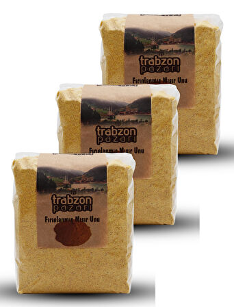Trabzon Yöresel Ata Tohum Glutensiz Kavrulmuş Mısır Unu 3x900 gr
