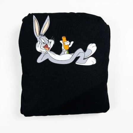 SERVİS KILIFI LİKRALI BUGS BUNNY SİYAH SET ÇANTALI