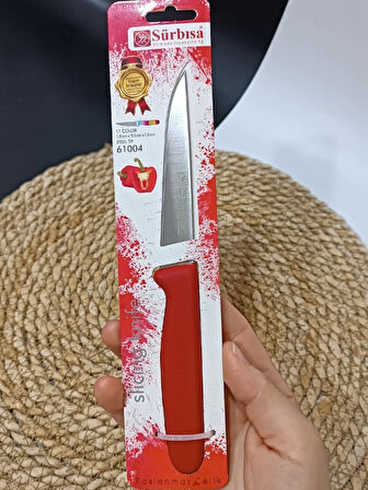 Sürbisa 61004 Sebze Bıçağı Kırmızı 1 Koli (12 adet)