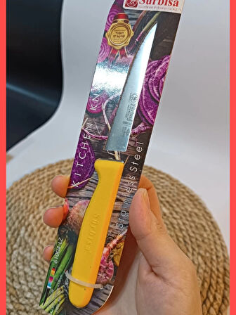 Sürbisa 61004 Sebze Bıçağı Sarı Lz1 Koli (12 adet Tırtıklı )