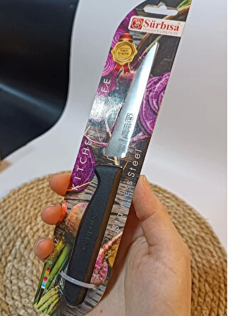 Sürbisa 61004 Sebze Bıçağı Siyah Lz1 Koli (12 adet Tırtıklı )