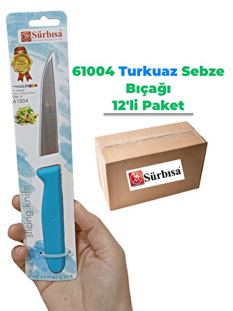 Sürbisa 61004 Sebze Bıçağı Turkuaz 1 Koli (12 adet)