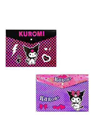 Kuromi A4 Çıtçıtlı Zarf Dosya (2 li Set)