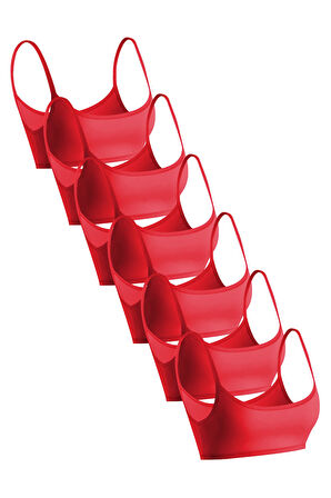 Öts Premium 6’lı Kız Çocuk Alıştırma Sütyen - Hediye Kutulu, Pamuklu Kumaş, Ultra Yumuşak, Esnek ve 