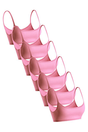 Öts Premium 6’lı Kız Çocuk Alıştırma Sütyen - Hediye Kutulu, Pamuklu Kumaş, Ultra Yumuşak, Esnek ve 