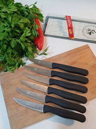 Sürdövbisa 61010 6'lı Meyve Seti (Sivri Uç ) Siyah