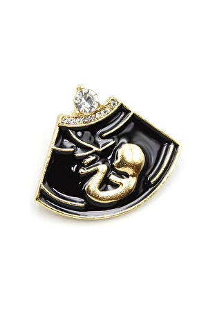 Ultrason Broş - Altın