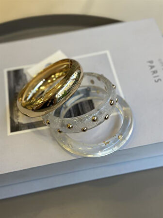 3'lü Set Bilezik - Şeffaf