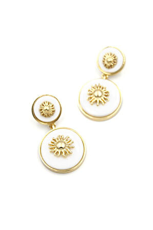 Güneş Küpe - Beyaz