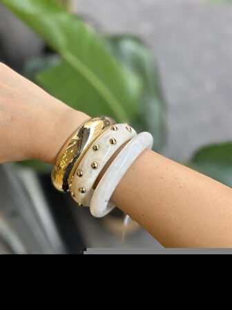 3'lü Set Bilezik - Beyaz