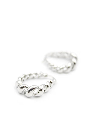 Burgu Halka Küpe - Gümüş