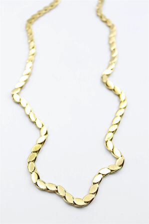 Arpa Zincir Kolye -60cm - Altın