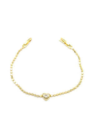 Kalp Bileklik - Altın