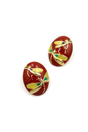 Yusufçuk Küpe - Kırmızı