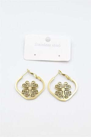 Çiçek Küpe - Altın