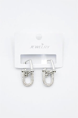 Tf Zincir Küpe - Gümüş