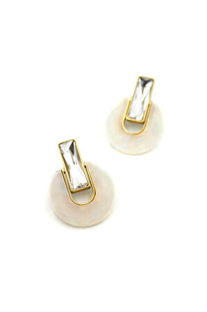 Taşlı  Küpe - Altın