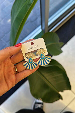 Yelpaze Küpe - Altın