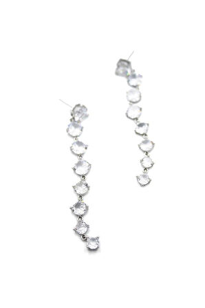 Zirkon Taşlı Küpe - Gümüş