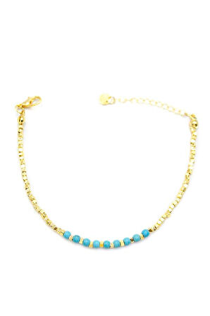 Küp Boncuk Bileklik - Altın