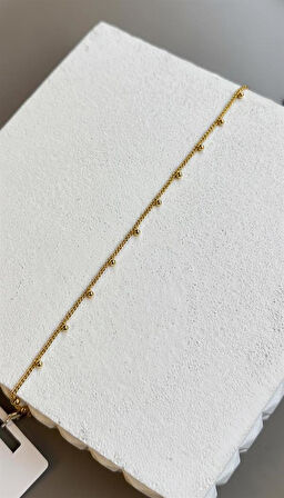 Boncuklu Yıldız Bileklik - Altın