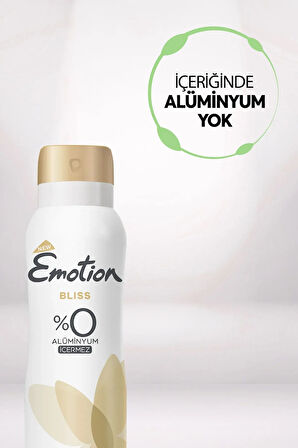Emotion Bliss Kadın Vegan Deodorant 150 Ml Hızlı Kurur , Leke Bırakmaz