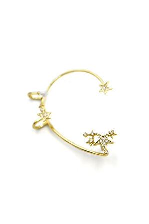 Taşlı Kıkırdak Küpe - Altın