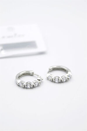 Taşlı Küpe - Gümüş